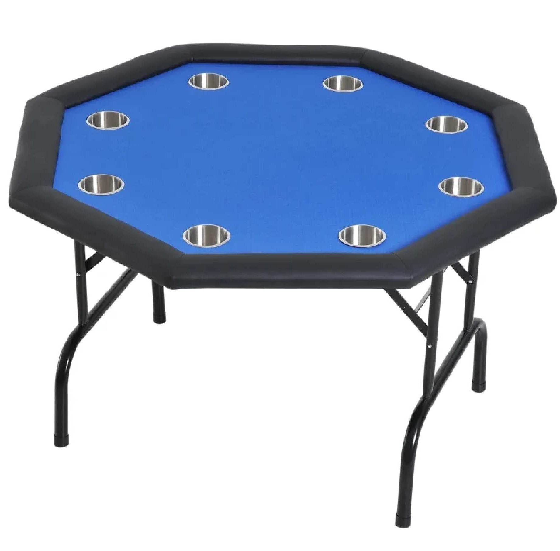 48" Octagon Card Playing Game Table with Cup Holders and High-Speed Cloth