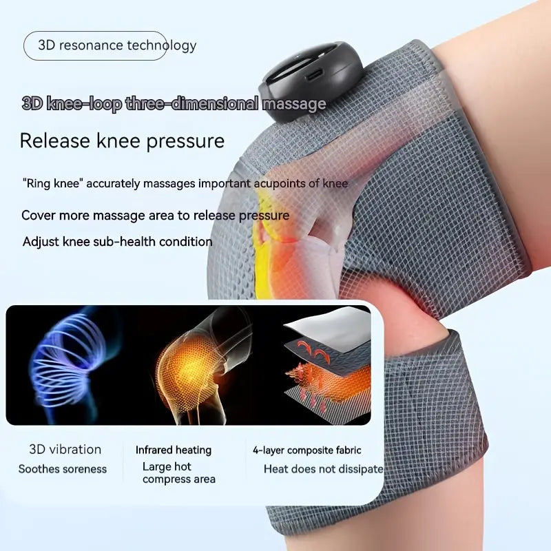 Pro 3-in-1 Heated Knee, Elbow & Shoulder Massager - Cordless & Rechargeable