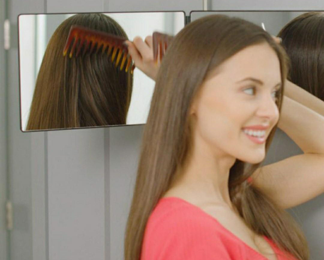 3 Way Self Styling Adjustable Telescoping Mirror for Self-Haircut and Styling