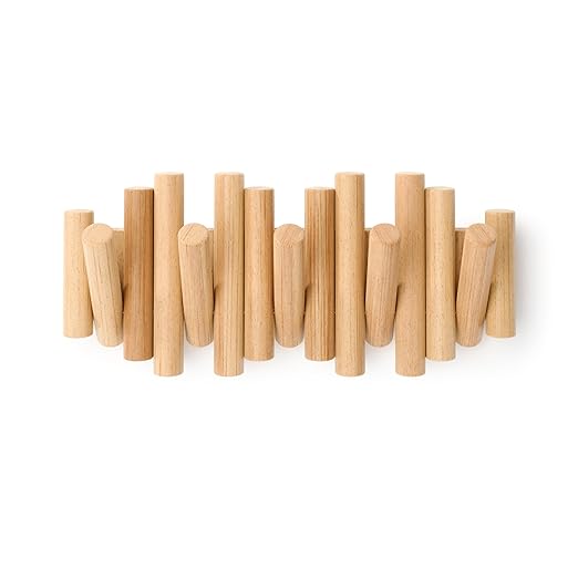 Modern Artistic Picket Rail Wall Mounted Coat Hanging Hooks