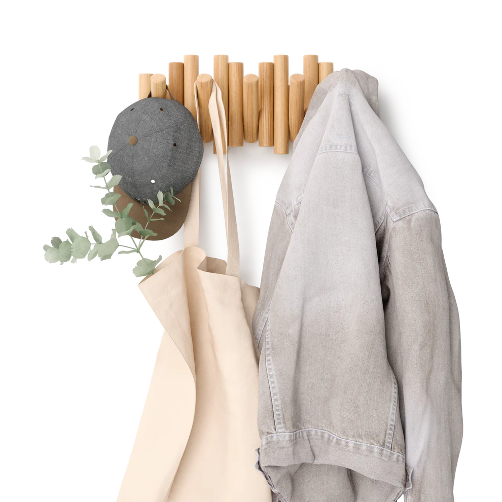 Modern Artistic Picket Rail Wall Mounted Coat Hanging Hooks