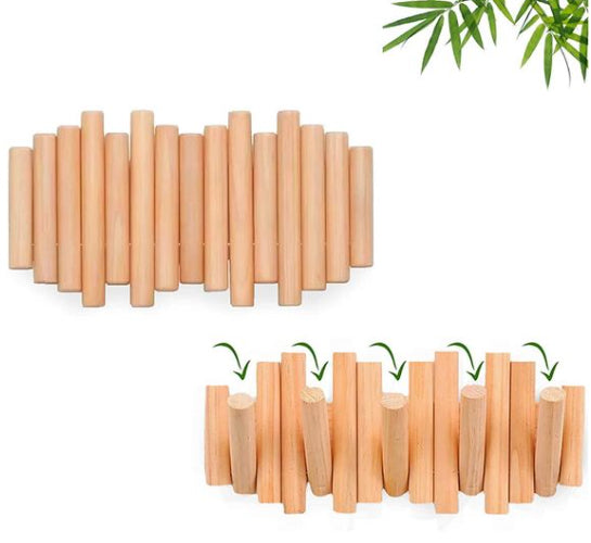 Modern Artistic Picket Rail Wall Mounted Coat Hanging Hooks