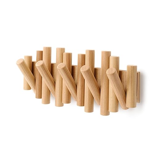 Modern Artistic Picket Rail Wall Mounted Coat Hanging Hooks