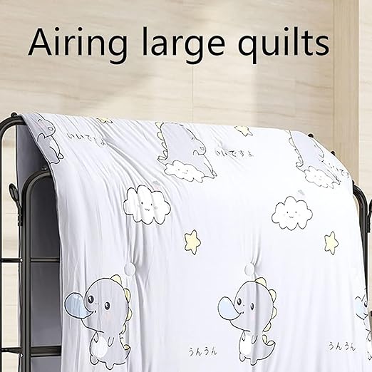 Multi-Purpose Clothes Hanger Rack with Wheels and Two-Layer Storage Stand