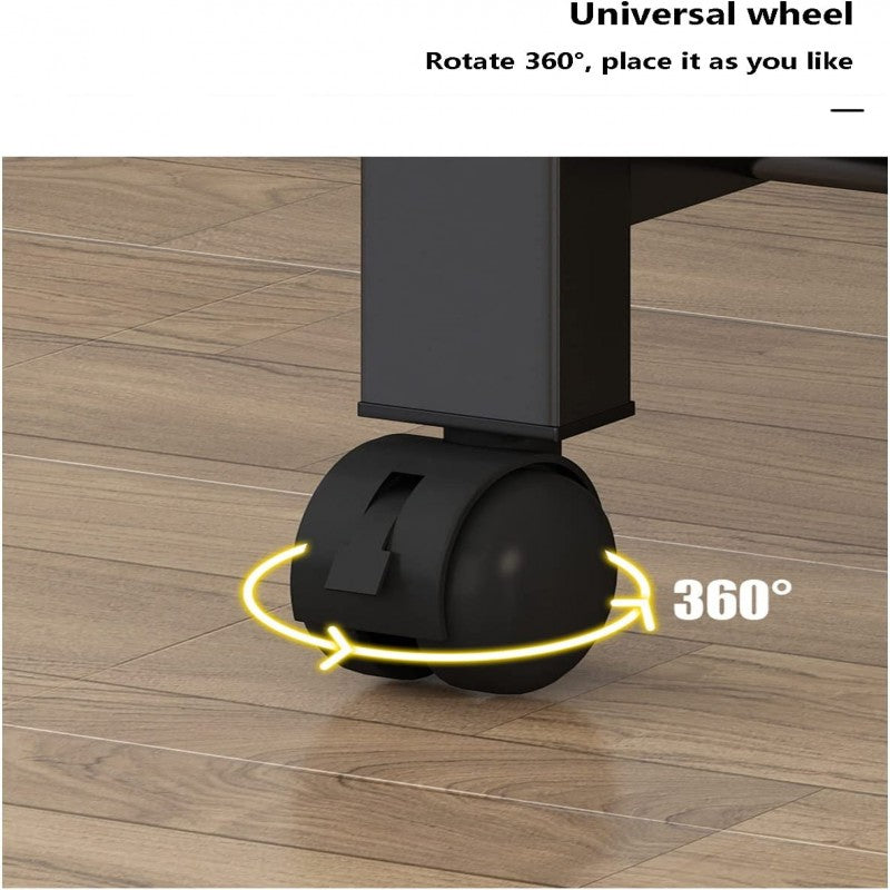 Multi-Purpose Clothes Hanger Rack with Wheels and Two-Layer Storage Stand