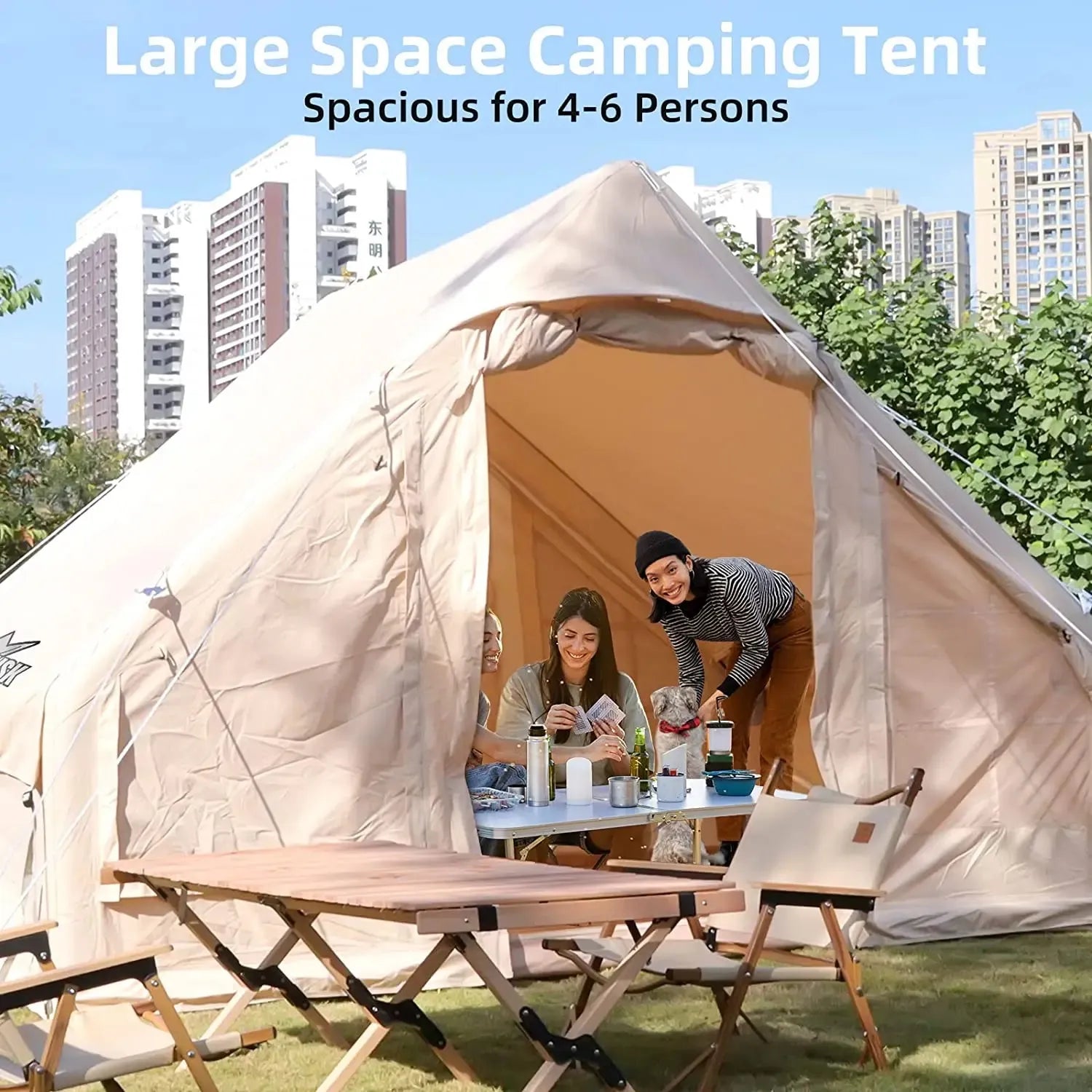 Inflatable Waterproof Outdoor Portable Camping Tent - 2 x 3 Meter & 4 Person Capacity