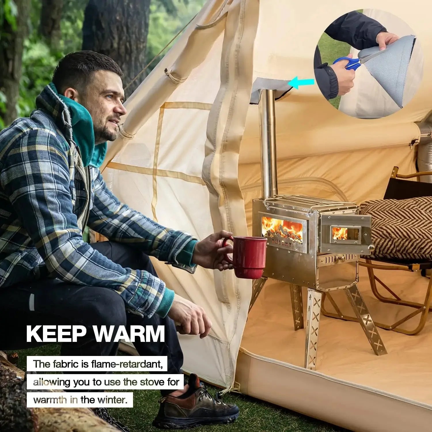 Inflatable Waterproof Outdoor Portable Camping Tent - 2 x 3 Meter & 4 Person Capacity