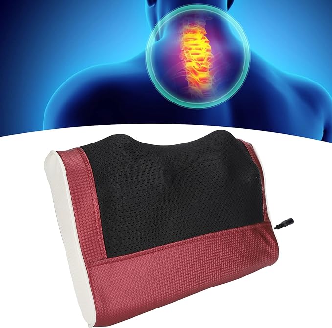 Infrared Heating Massage Pillow for Neck, Shoulder, and Back Pain with Smart Timing and Adjustable Modes