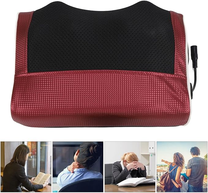 Infrared Heating Massage Pillow for Neck, Shoulder, and Back Pain with Smart Timing and Adjustable Modes