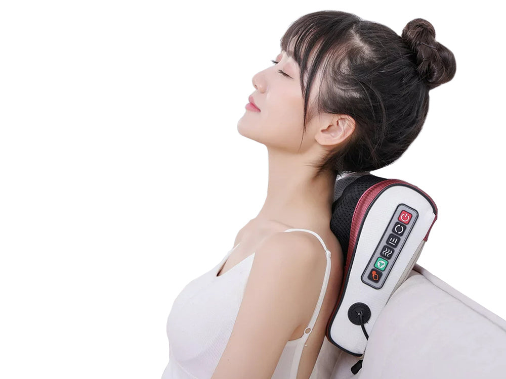 Infrared Heating Massage Pillow for Neck, Shoulder, and Back Pain with Smart Timing and Adjustable Modes