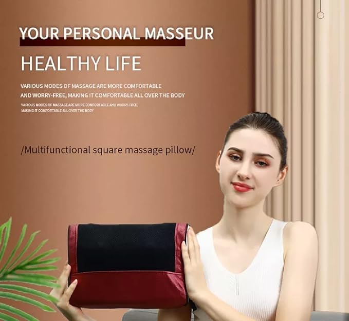 Infrared Heating Massage Pillow for Neck, Shoulder, and Back Pain with Smart Timing and Adjustable Modes