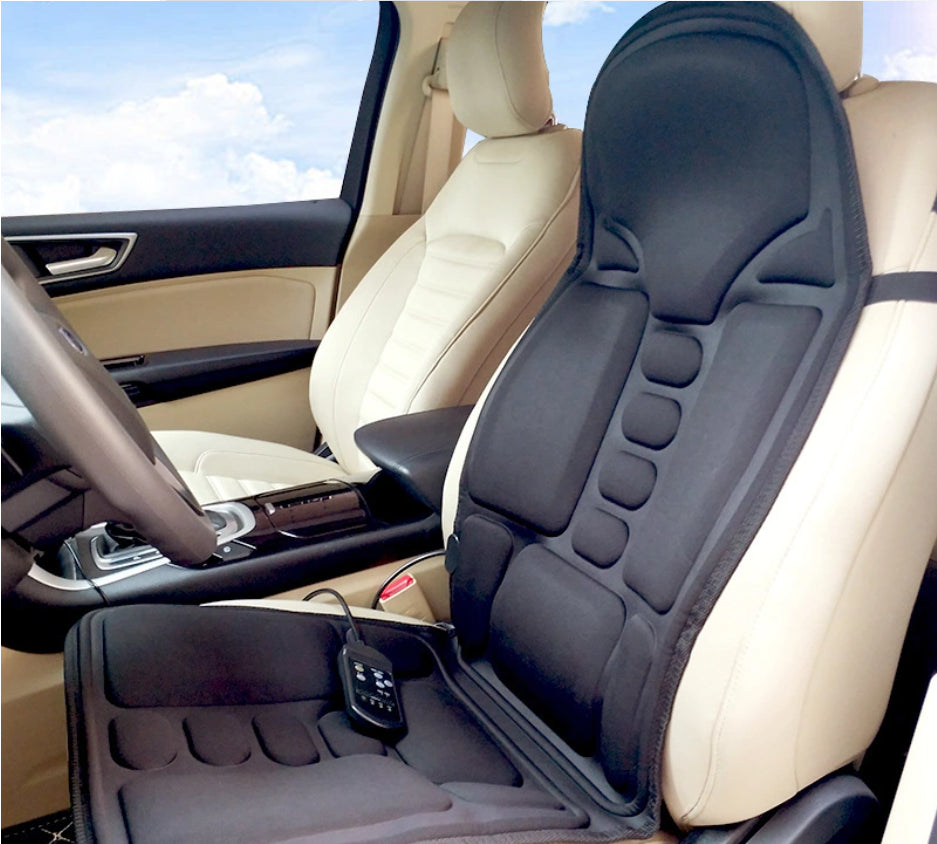 Electric Portable Vibrating Seat Massager with Heat Therapy for Car & Home