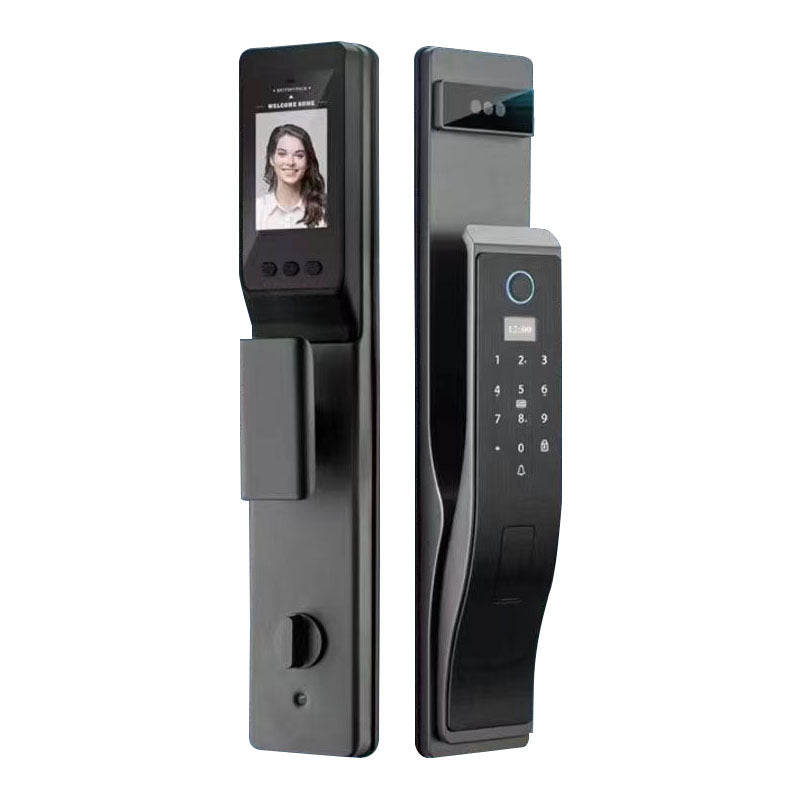 Digital 3D Face Recognition Smart Door Lock with Fingerprint Technology, Mobile App Compatibility & Real-Time Alarms
