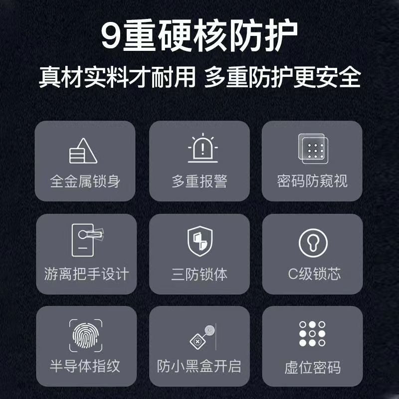 Digital 3D Face Recognition Smart Door Lock with Fingerprint Technology, Mobile App Compatibility & Real-Time Alarms