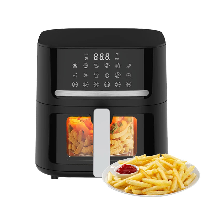RAF 6.5L Digital Air Fryer with LCD Display & Adjustable Thermostat Control - 1600W