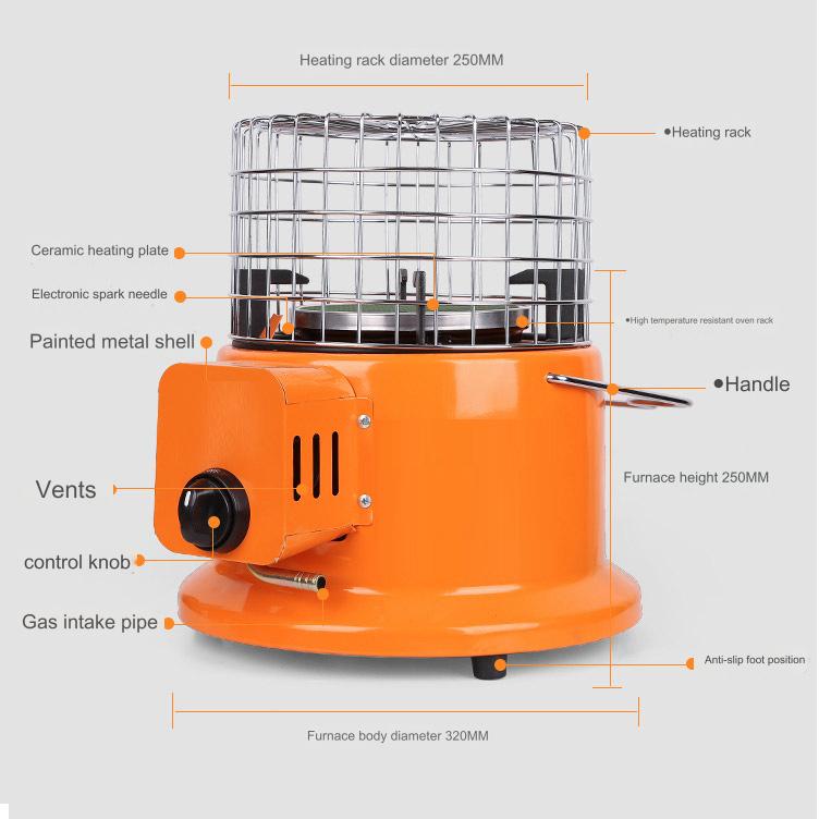 2-in-1 Portable Gas Heater & Cooking Stove for Outdoors