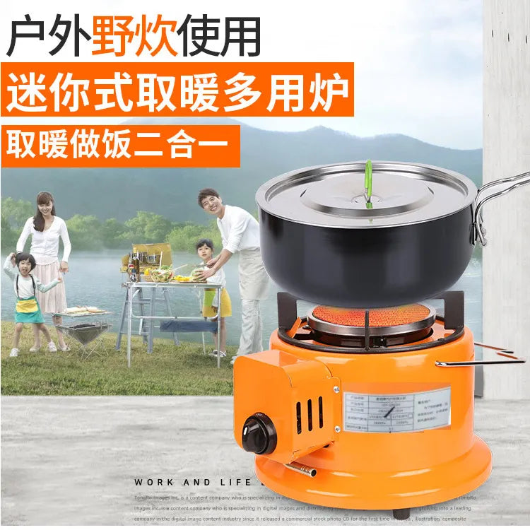 2-in-1 Gas Heater & Cooking Stove for Outdoors