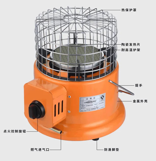 2-in-1 Gas Heater & Cooking Stove for Outdoors