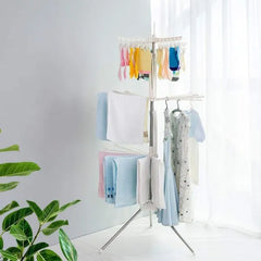 3-Tier Space Saving Vertical Clothes Dryer Rack- 170 cm Height
