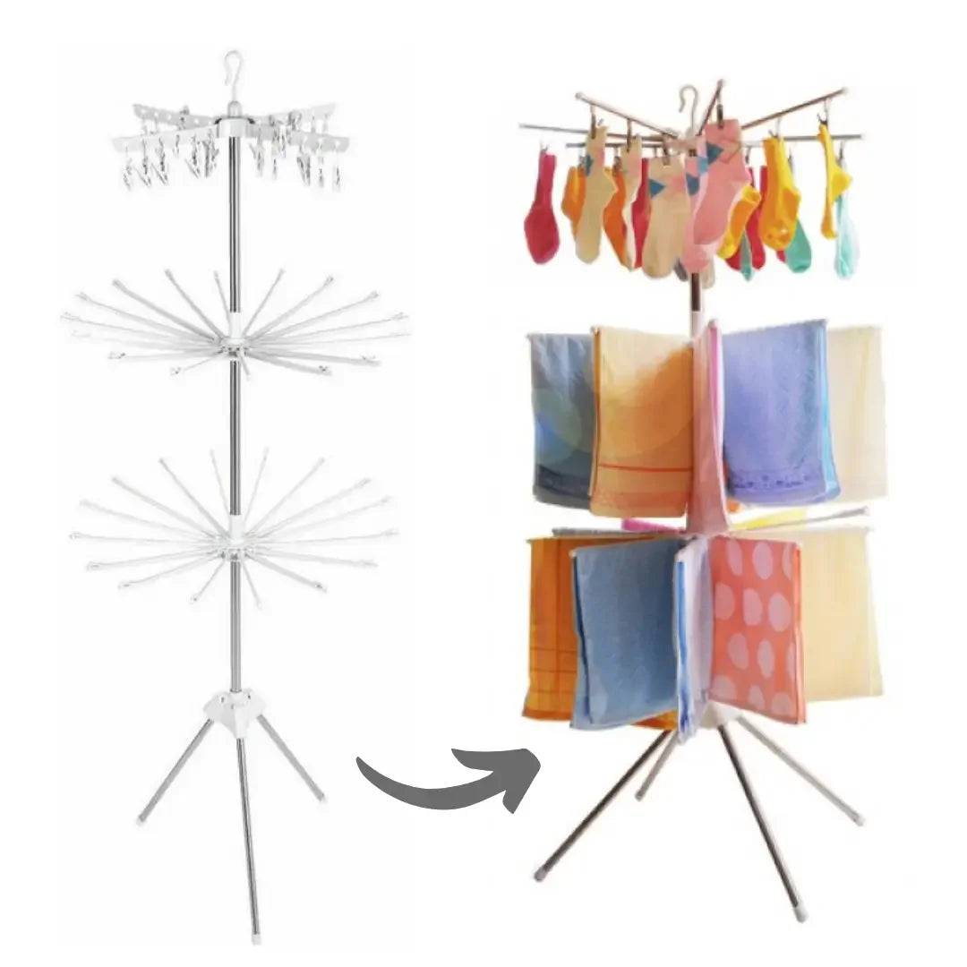 3-Tier Space Saving Vertical Clothes Dryer Rack- 170 cm Height