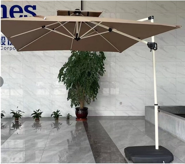 Foldable Cantilever Umbrella for Outdoor & Patio with Heavy-Duty Water Base for Support -  2.5 x 2.5 Metres