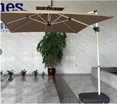 Foldable Cantilever Umbrella for Outdoor & Patio with Heavy-Duty Water Base for Support -  2.5 x 2.5 Metres