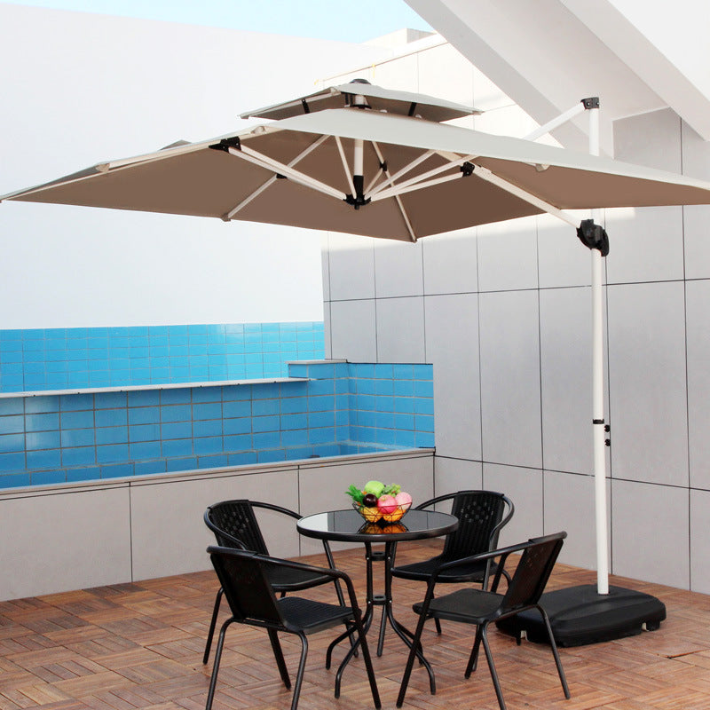Foldable Cantilever Umbrella for Outdoor & Patio with Heavy-Duty Water Base for Support -  2.5 x 2.5 Metres