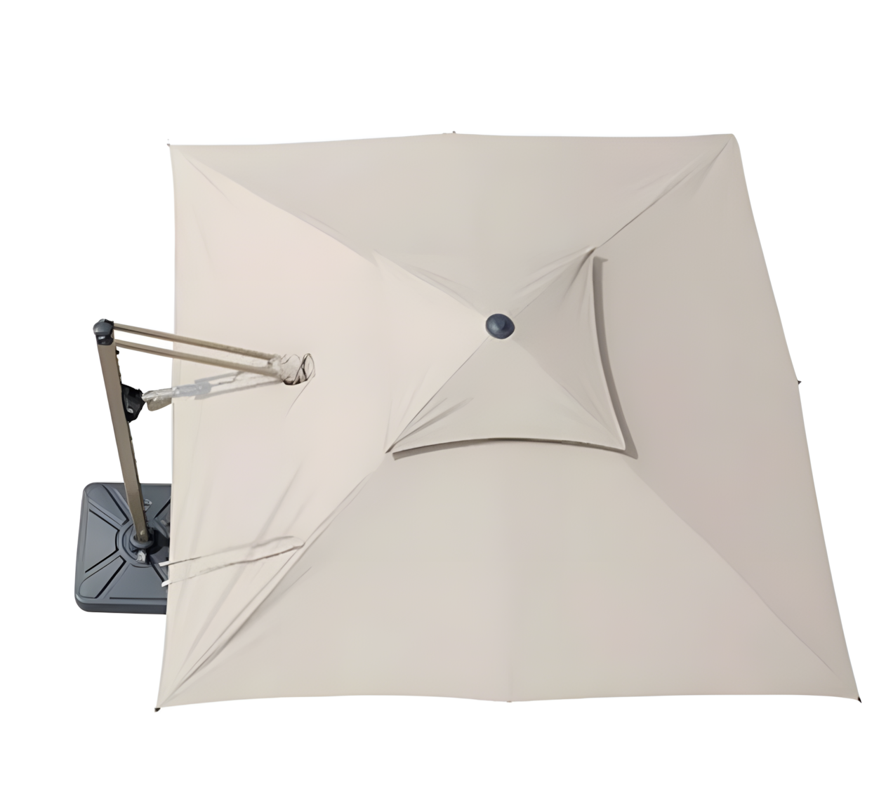 Foldable Cantilever Umbrella for Outdoor & Patio with Heavy-Duty Water Base for Support - 2.5 x 2.5 Metres