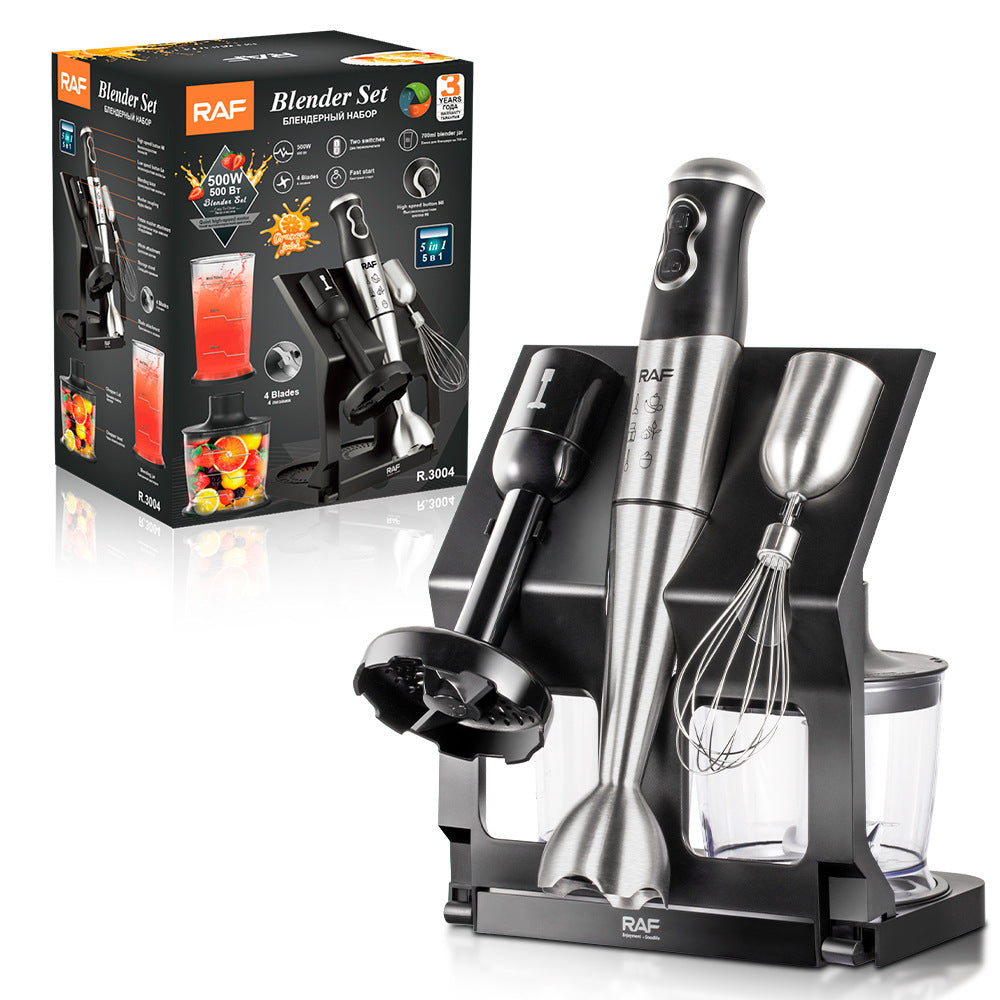 RAF 5-in-1 Wireless Charging Blender Set with Portable Handheld Mixer - 500W