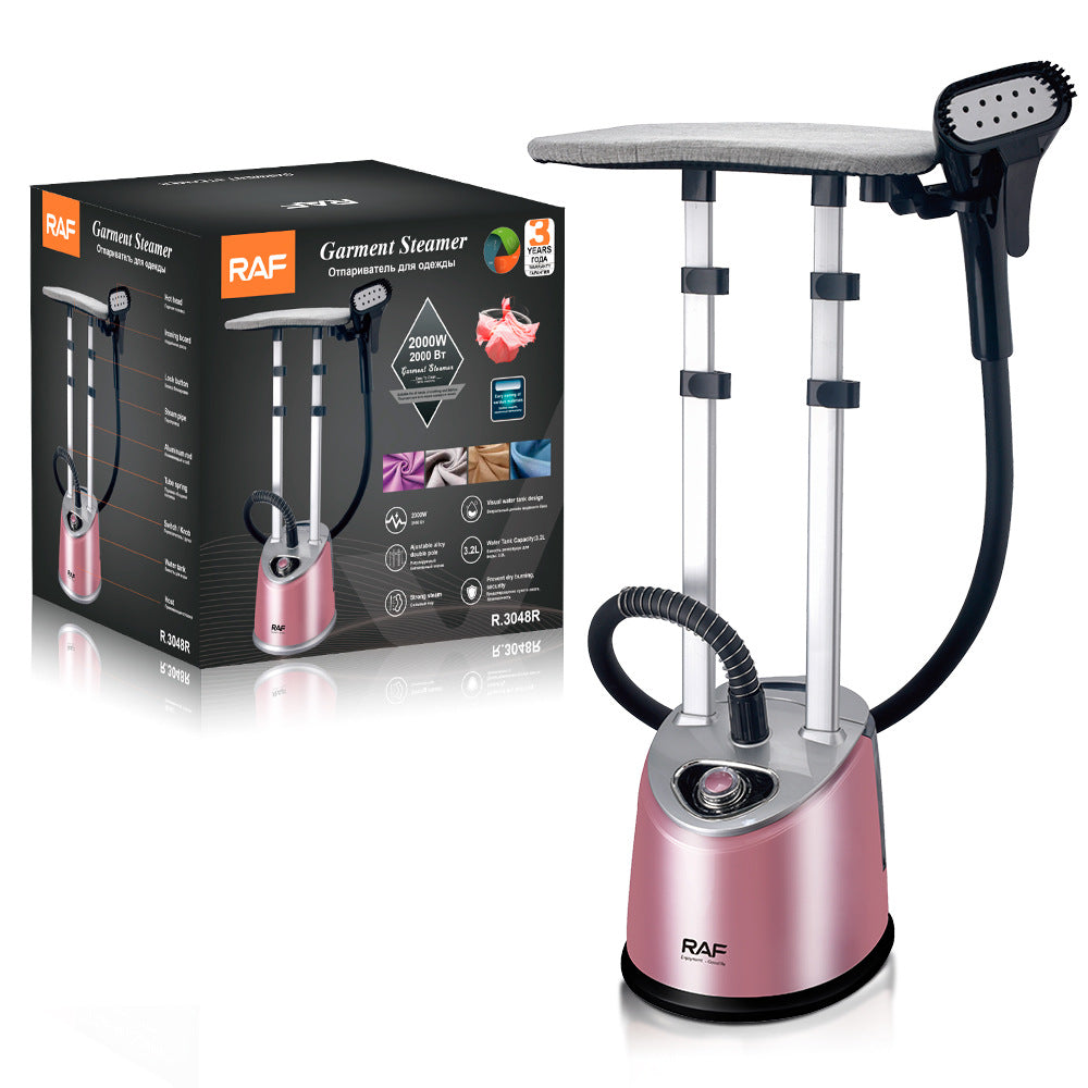 2-in-1 RAF 3.2L Garment Steamer with Ironing Board Attachment & Adjustable Double Pole - 2000W