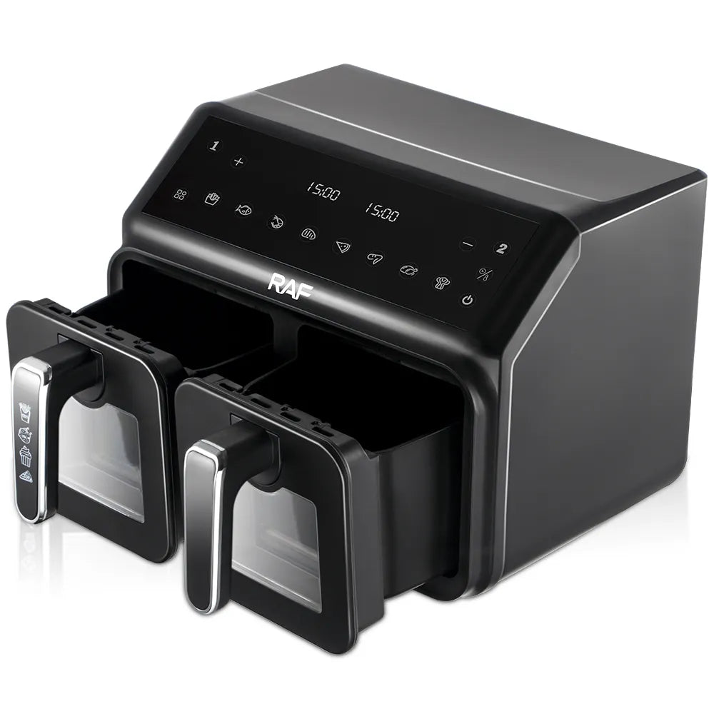 RAF Multifunctional 4.5 + 4.5 L Air Fryer with Dual Baskets and Digital Controls - Healthy Cooking Made Easy - 2200W