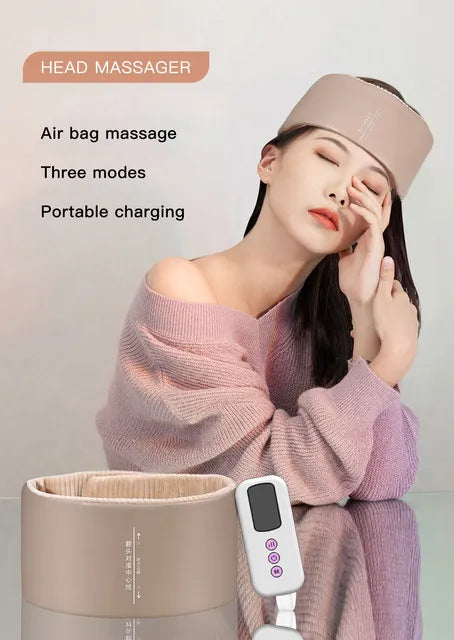 Portable Rechargeable Head Airbag Massager for Ultimate Relief & Comfort