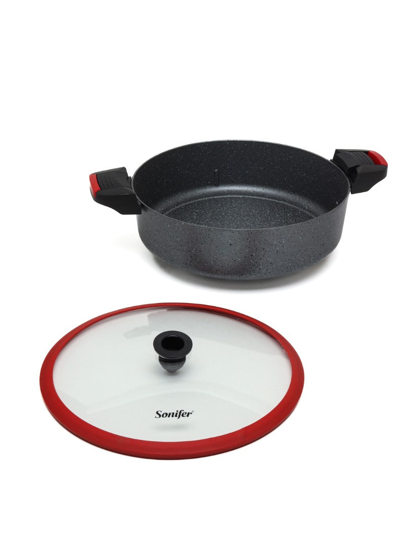 Sonifer 6.5L Micro Pressure Electric Cooking Pot - Quick Cook, Non-Stick, Adjustable Temperature with Steaming Rack