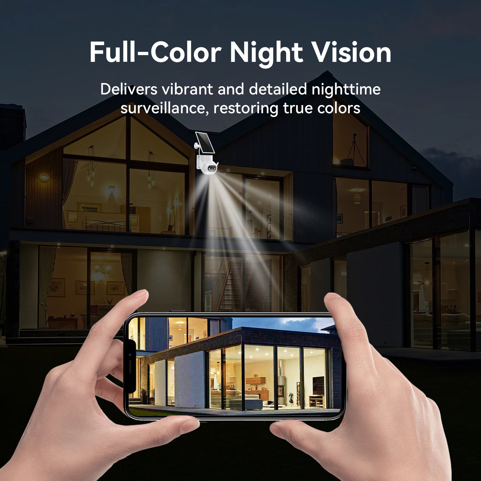 Smart 4MP Solar-Powered 360° Outdoor FHD 4G Alarm Camera with PTZ Control & Smart Tracking
