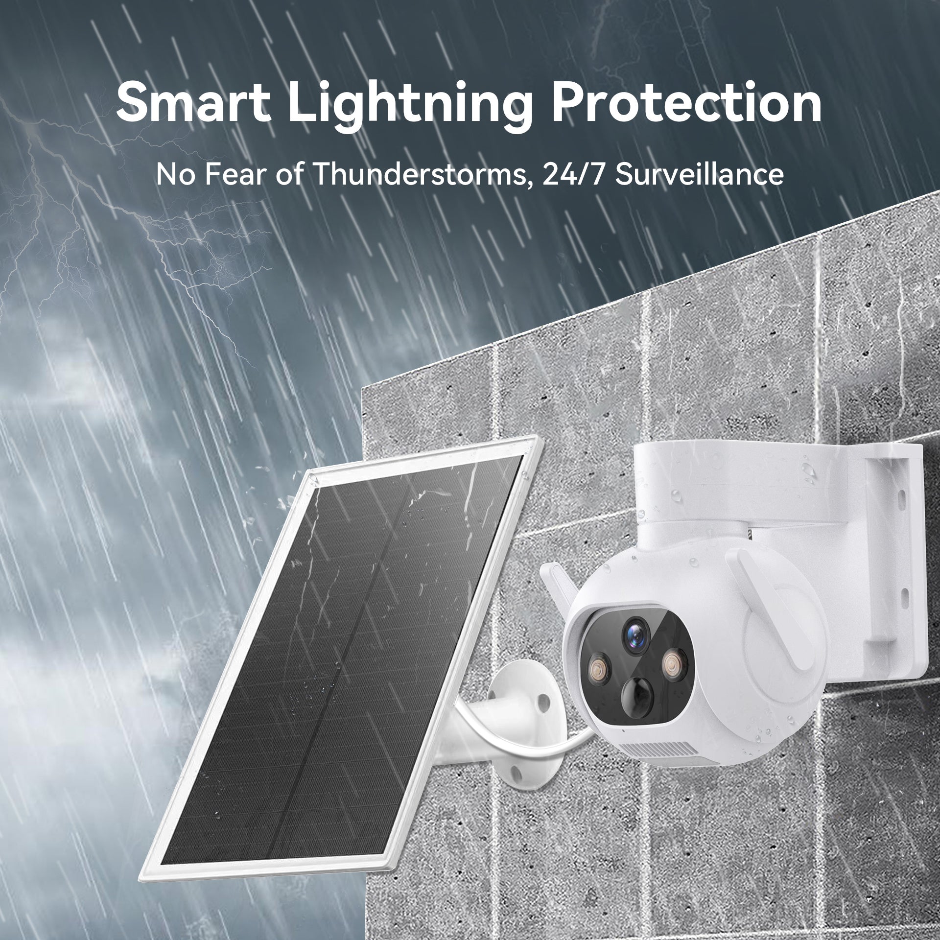 Smart 4MP Solar-Powered 360° Outdoor FHD 4G Alarm Camera with PTZ Control & Smart Tracking