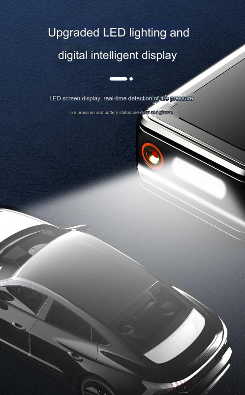 Portable Electric Tire Pump with Intelligent Inflation and Digital Display