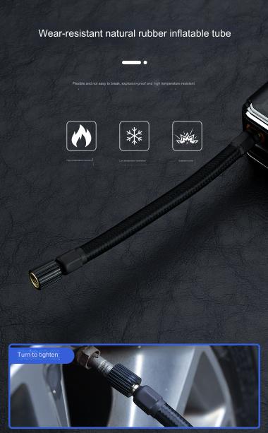 Portable Electric Tire Pump with Intelligent Inflation and Digital Display