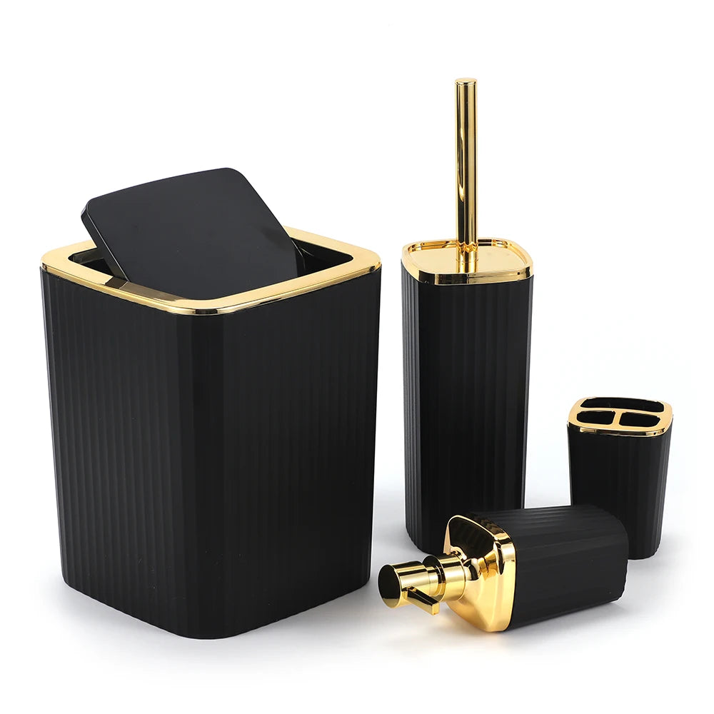 Luxury Matte Modern Bathroom Accessories Set - 6 Piece