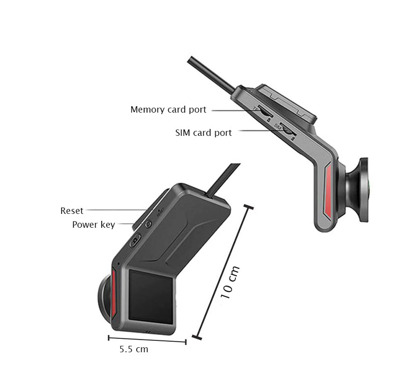 4G HD Dash Cam Recorder with Remote Monitoring & Cloud Storage