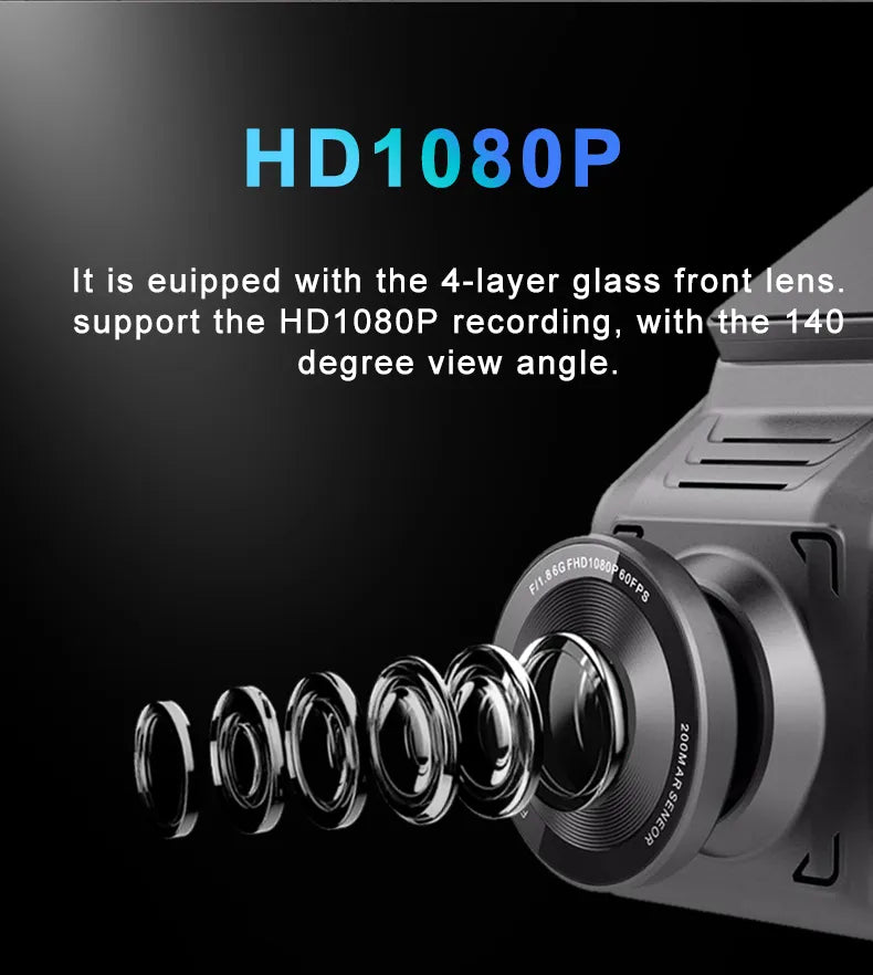 4G HD Dash Cam Recorder with Remote Monitoring & Cloud Storage