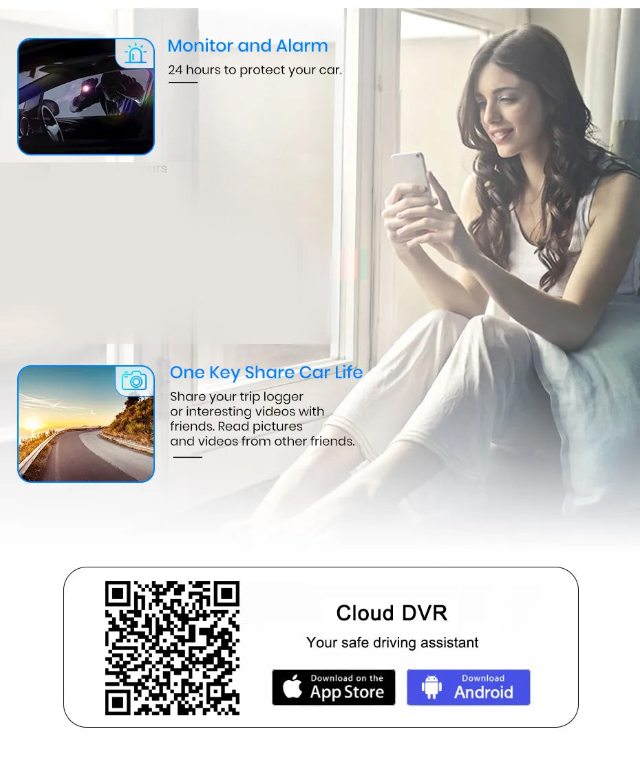 4G HD Dash Cam Recorder with Remote Monitoring & Cloud Storage