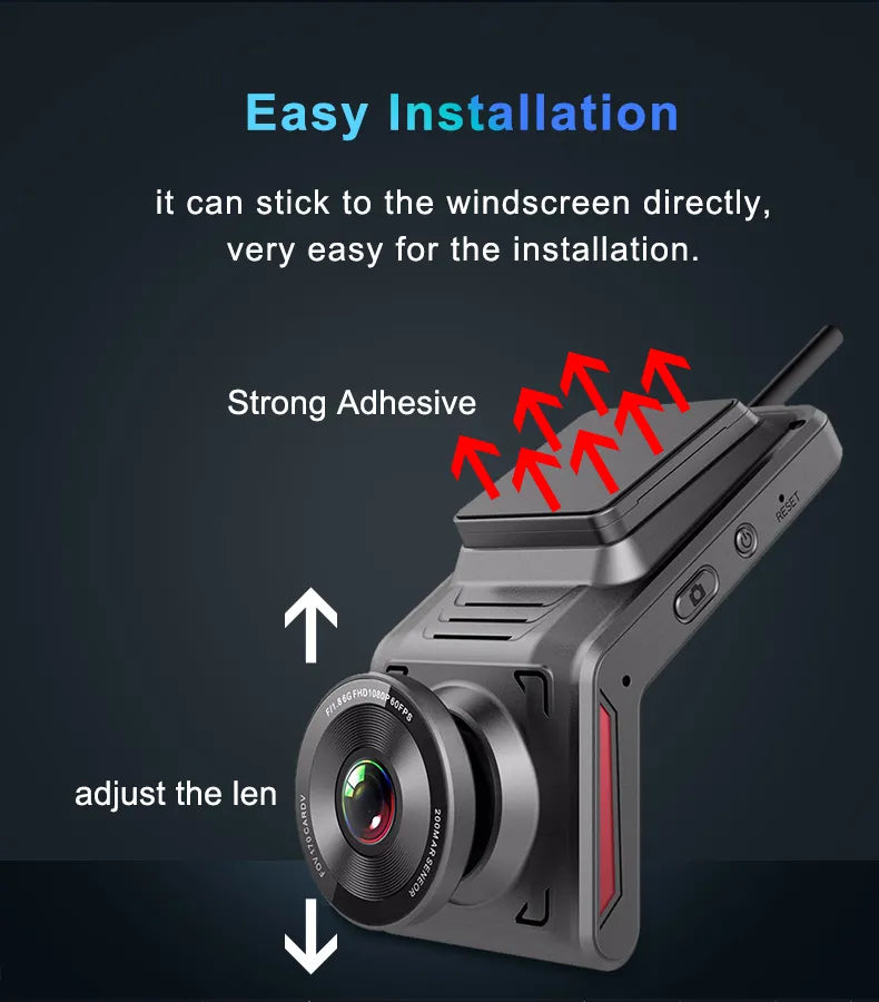 4G HD Dash Cam Recorder with Remote Monitoring & Cloud Storage