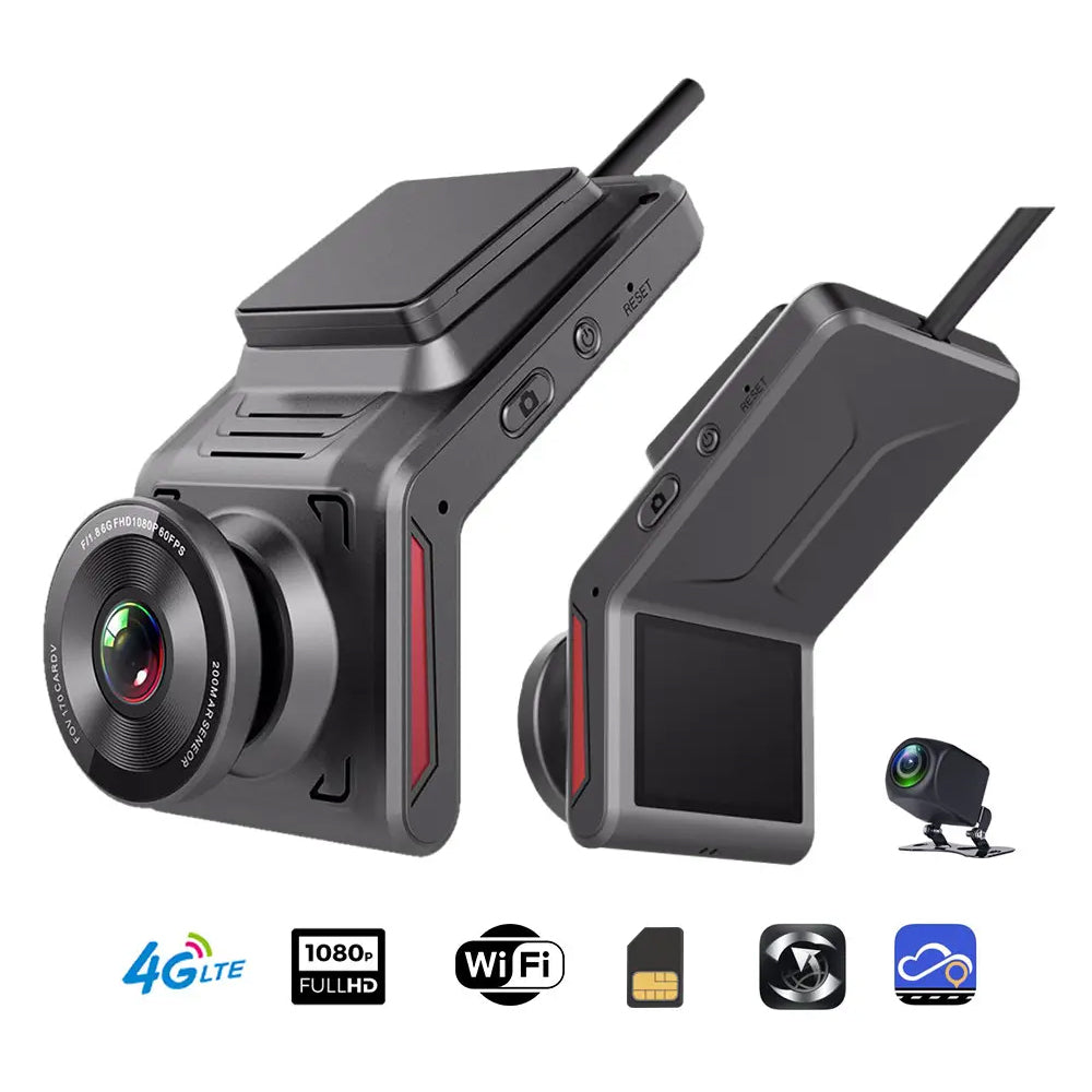 4G HD Dash Cam Recorder with Remote Monitoring & Cloud Storage