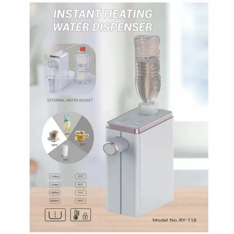 Portable Instant Hot Water Dispenser with Multi Volume Dispensing & Temperature Control