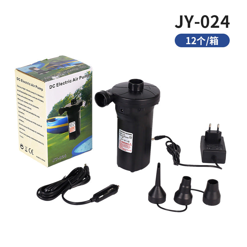Powerful Portable Rechargeable Air Pump with 12V Car Charger & 3 Nozzles - 50W