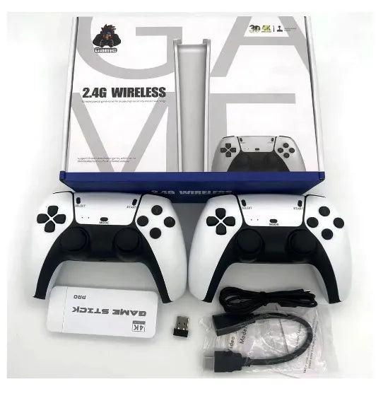 4K Retro Gaming Stick Console with 20,000+ Games and Dual Wireless Controllers