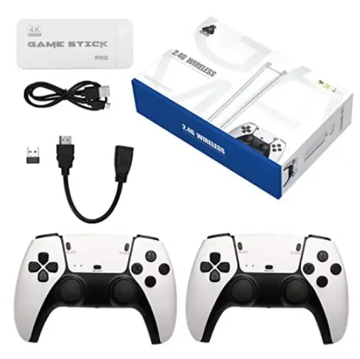 4K Retro Gaming Stick Console with 20,000+ Games and Dual Wireless Controllers
