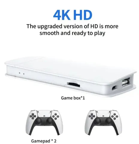 4K Retro Gaming Stick Console with 20,000+ Games and Dual Wireless Controllers
