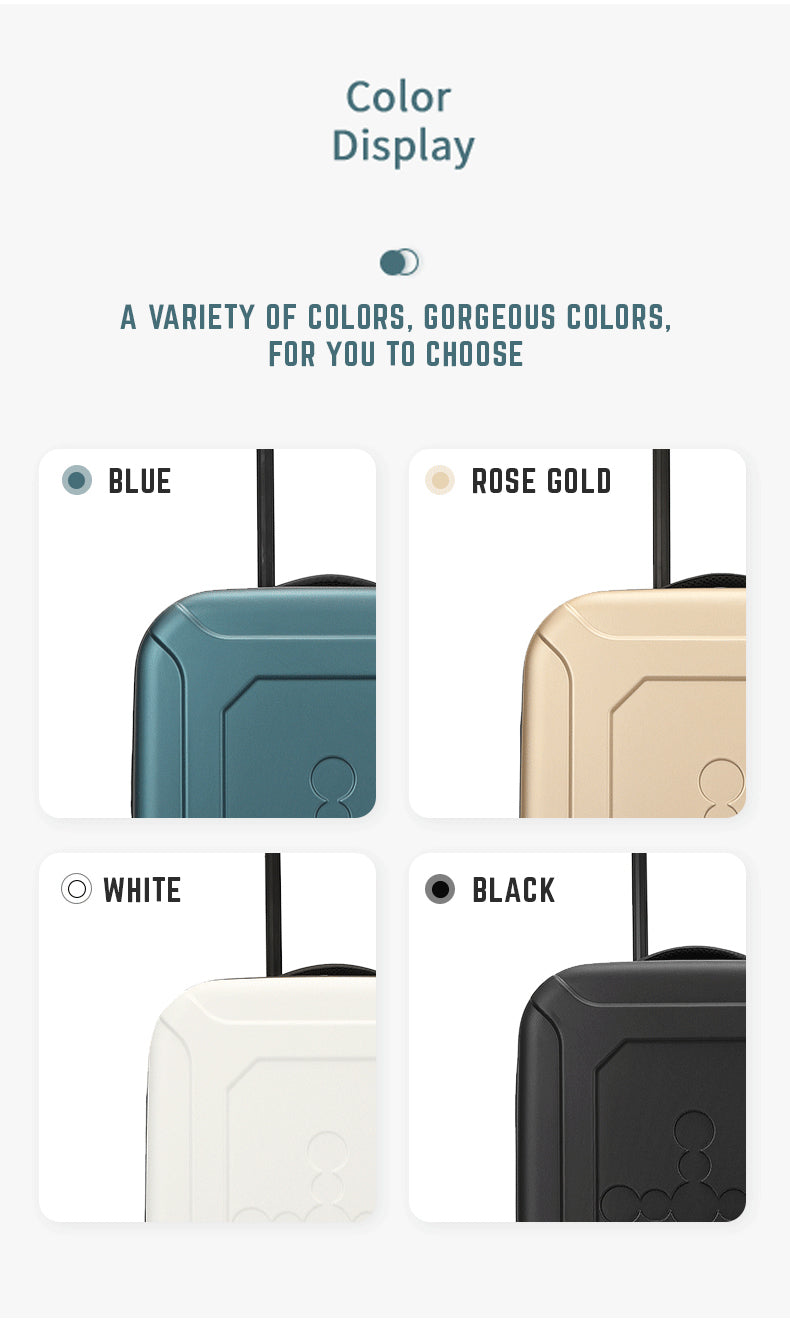 Foldable & Expandable Travel Luggage Bag with 360° Spinner Wheels & Numeric Padlock - 20 Inch Size