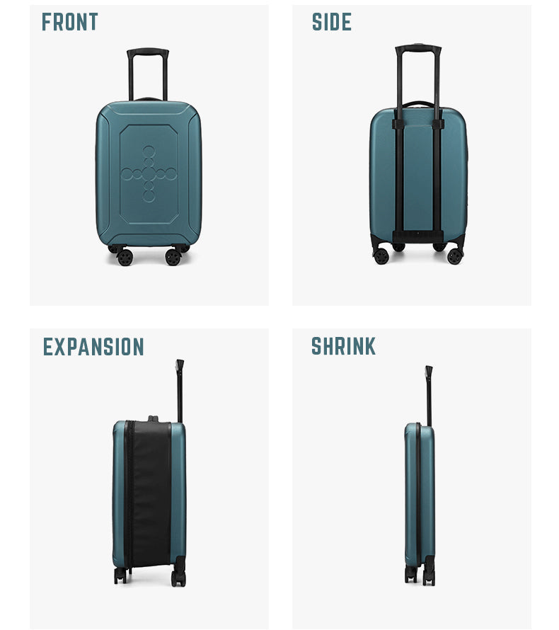 Foldable & Expandable Travel Luggage Bag with 360° Spinner Wheels & Numeric Padlock - 20 Inch Size